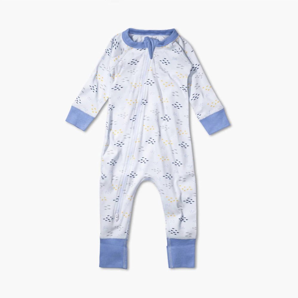 Baby Zip Romper In Sardines