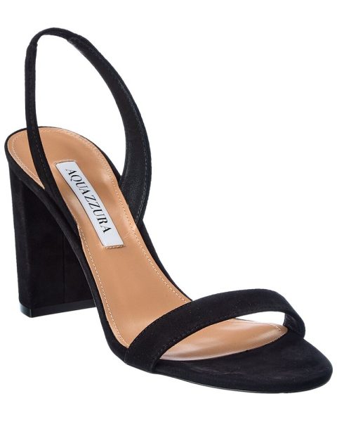 Aquazzura So Nude 85 Suede Slingback Sandal