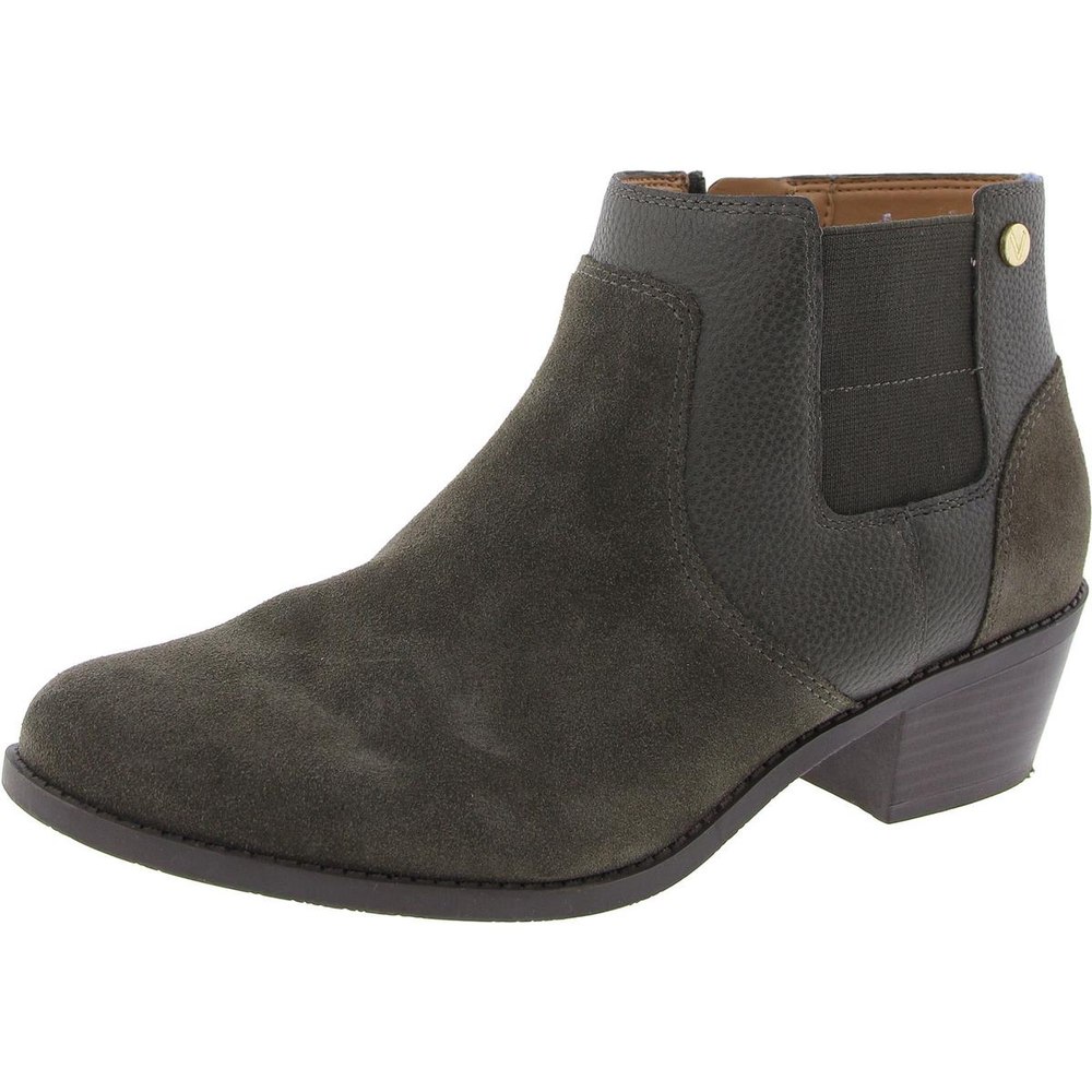 Finn Zipper Block Heel Ankle Boots