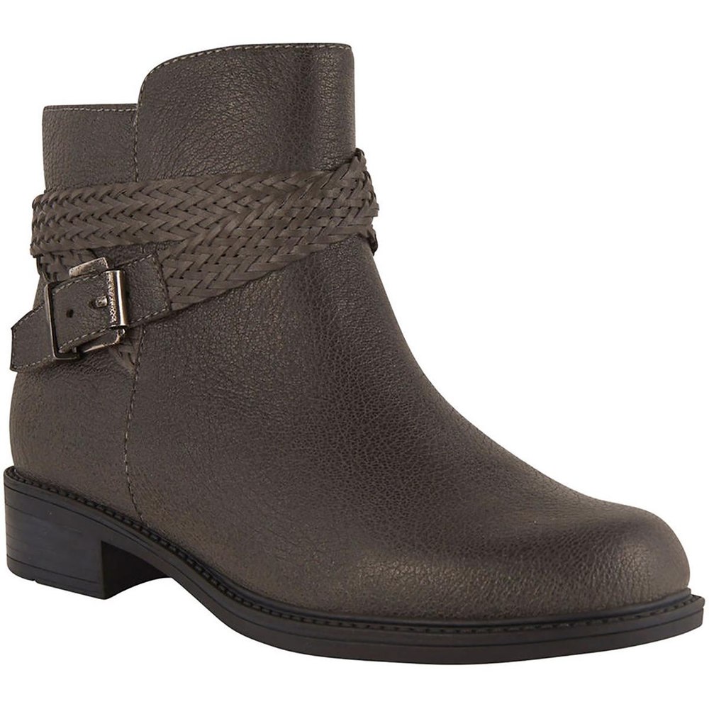 Skip Zipper Buckle Booties