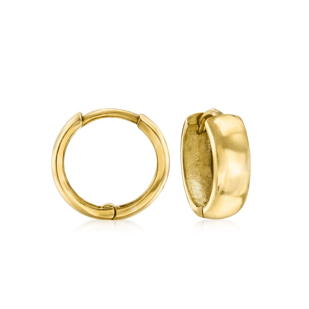 Canaria Italian 10kt Yellow Gold Petite Huggie Hoop Earrings