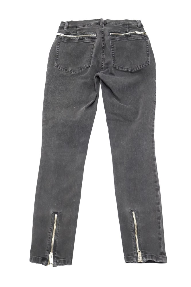 Marc Jacobs Skinny Jeans with Metal Zipper in Black Cotton 7748639064124