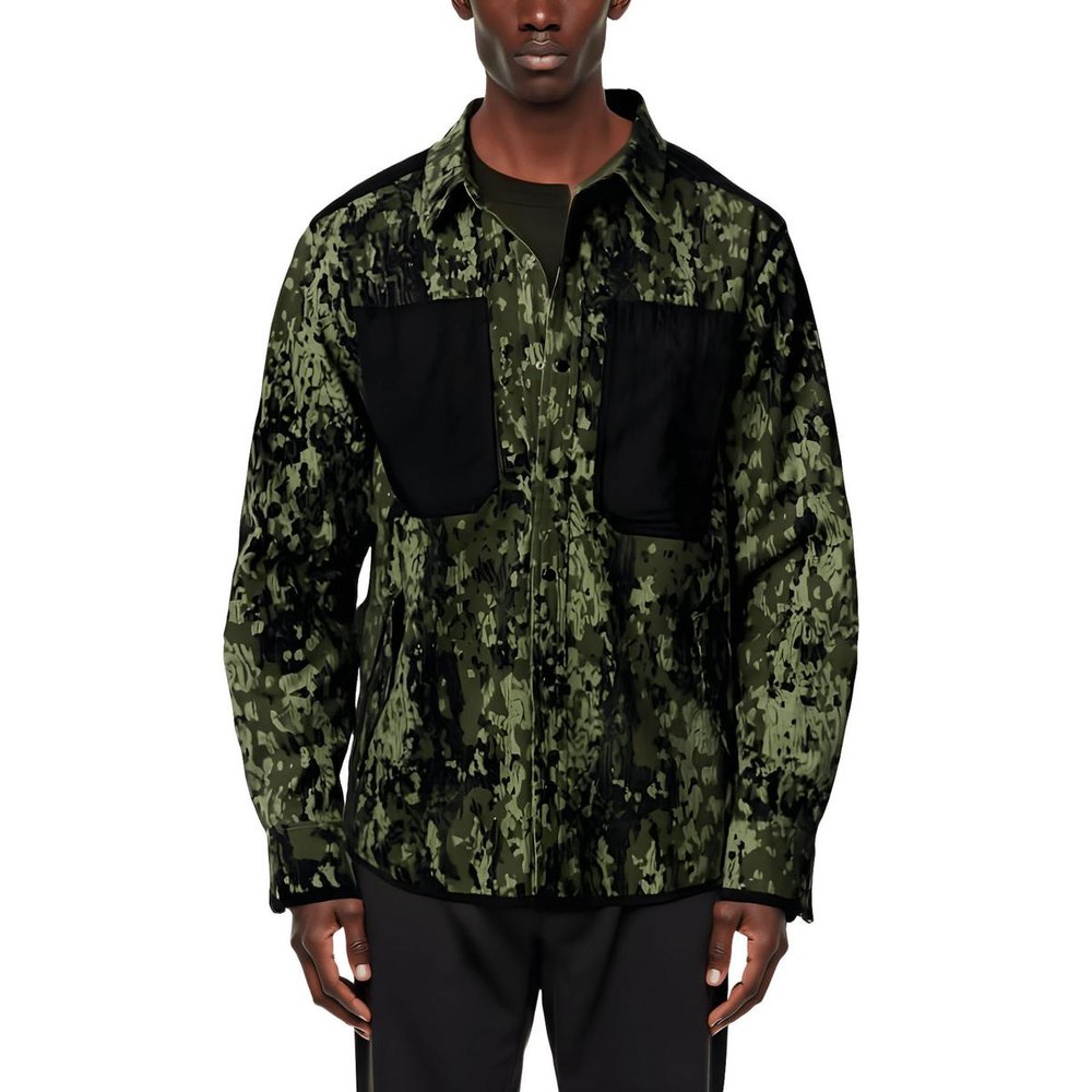 Camouflage Cotton Shirt Jacket