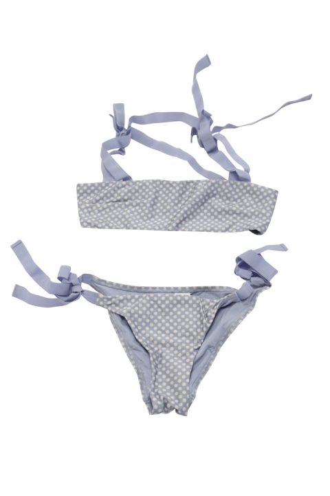 Zimmermann Polka Dot Bikini in Blue Polyamide 7748636115004