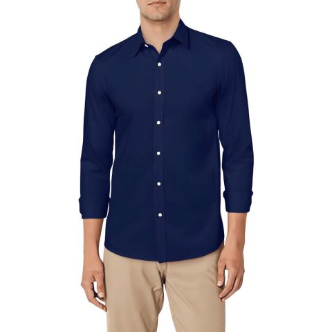 Twill Stretch Button-Down Shirt
