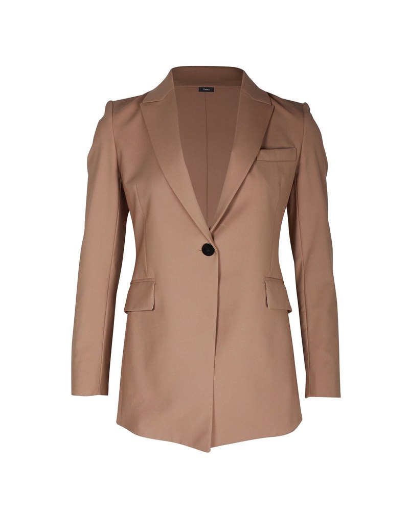 Theory Etiennette Blazer in Brown Wool 7748641128508
