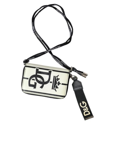 Dolce & Gabbana Stripe Crown Logo Leather Card Holder Men’s Wallet (Pre-Owned)