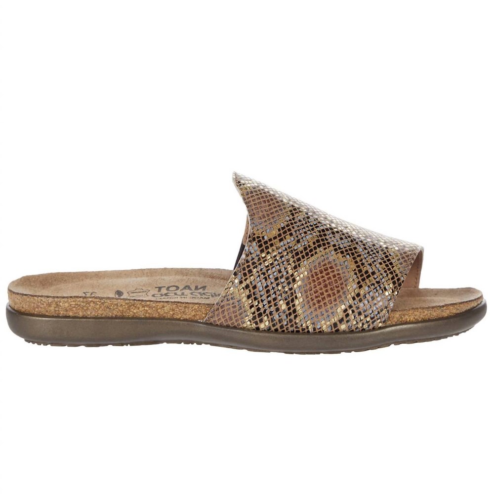 Women’s Skylar Sandal In Golden Python Leather