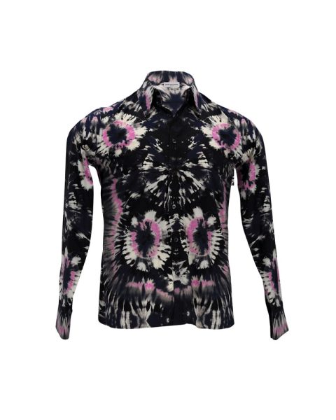 Dries Van Noten Tie-Dye Shirt in Multicolor Cotton 7748670849084