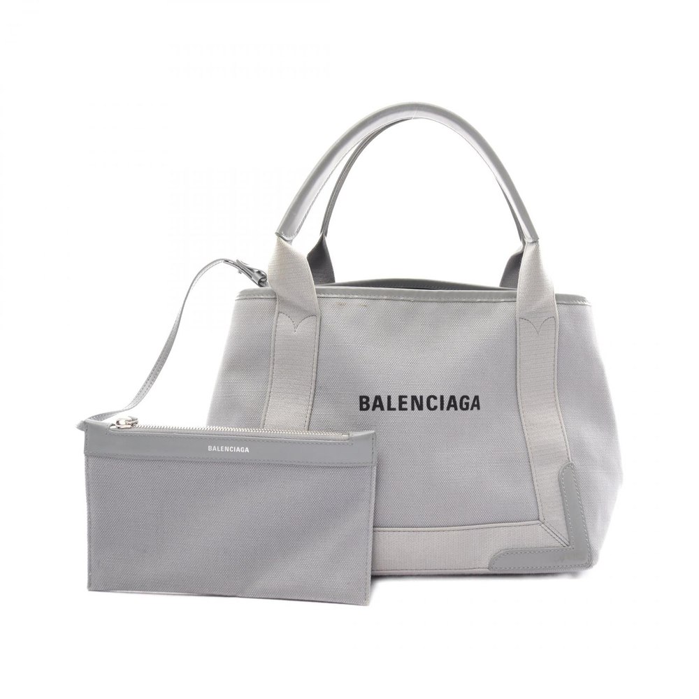 Balenciaga Navy Cabas S Tote Canvas Tote Bag
