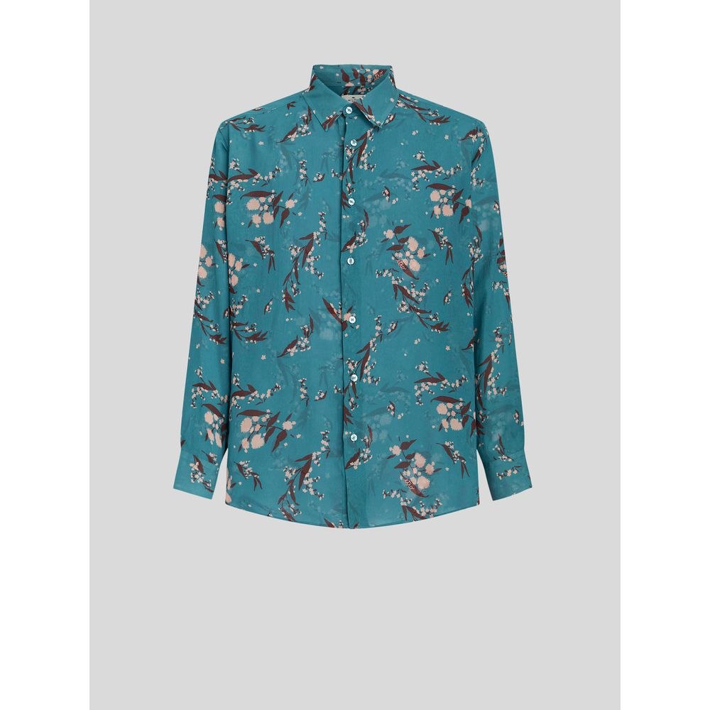 Silk Shirt With Archive Floral Print