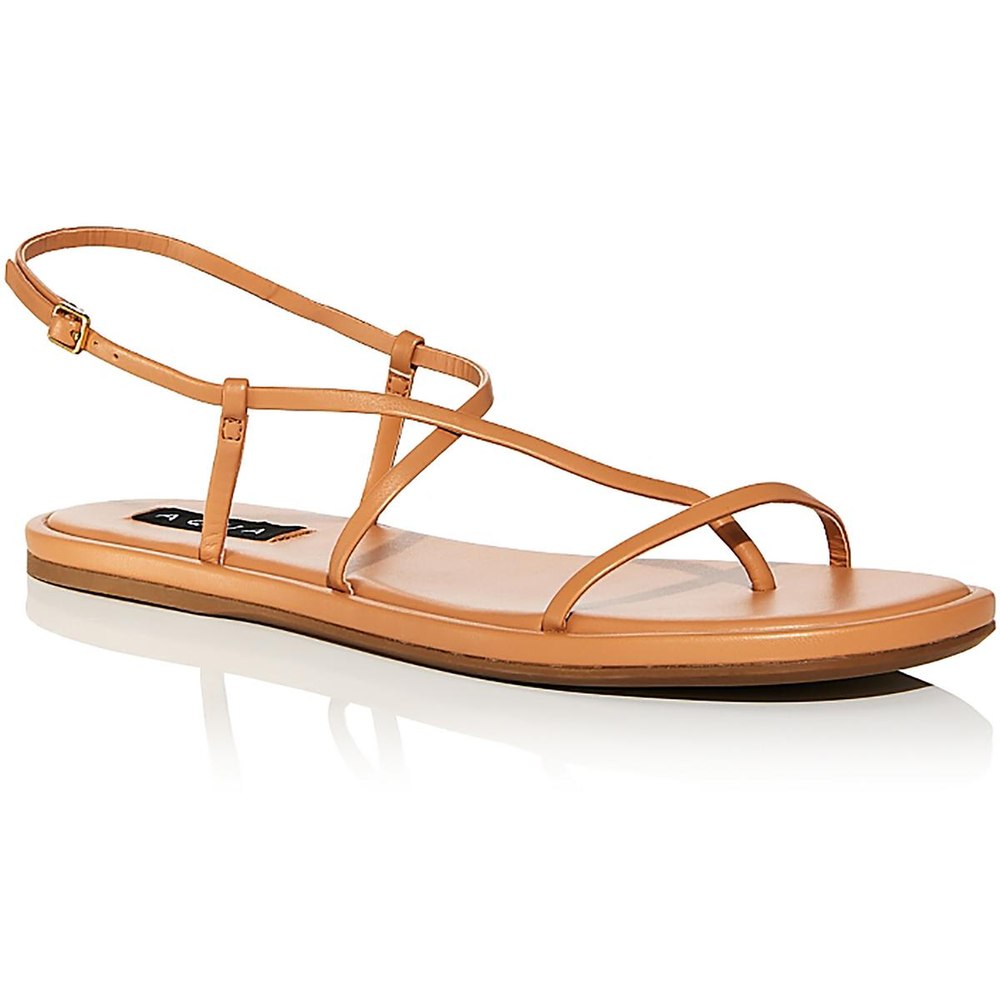 Cushioned Footbed Faux Leather Strappy Sandals