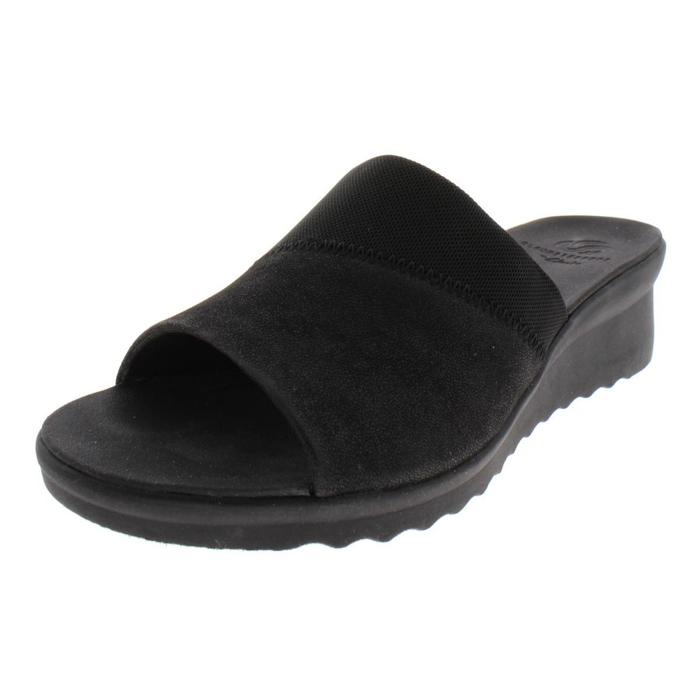 Caddell Ivy Faux Leather Slide Dress Sandals