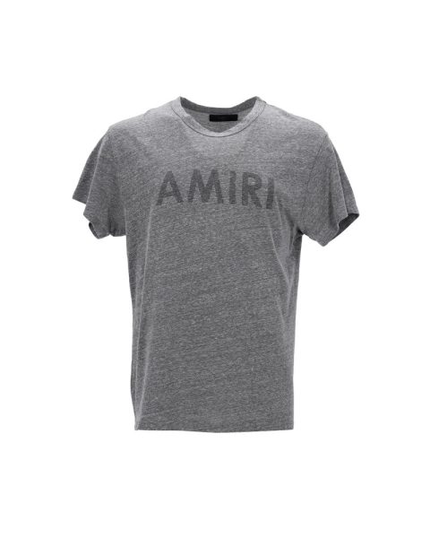 Amiri Logo T-shirt in Grey Cotton 7748698505276