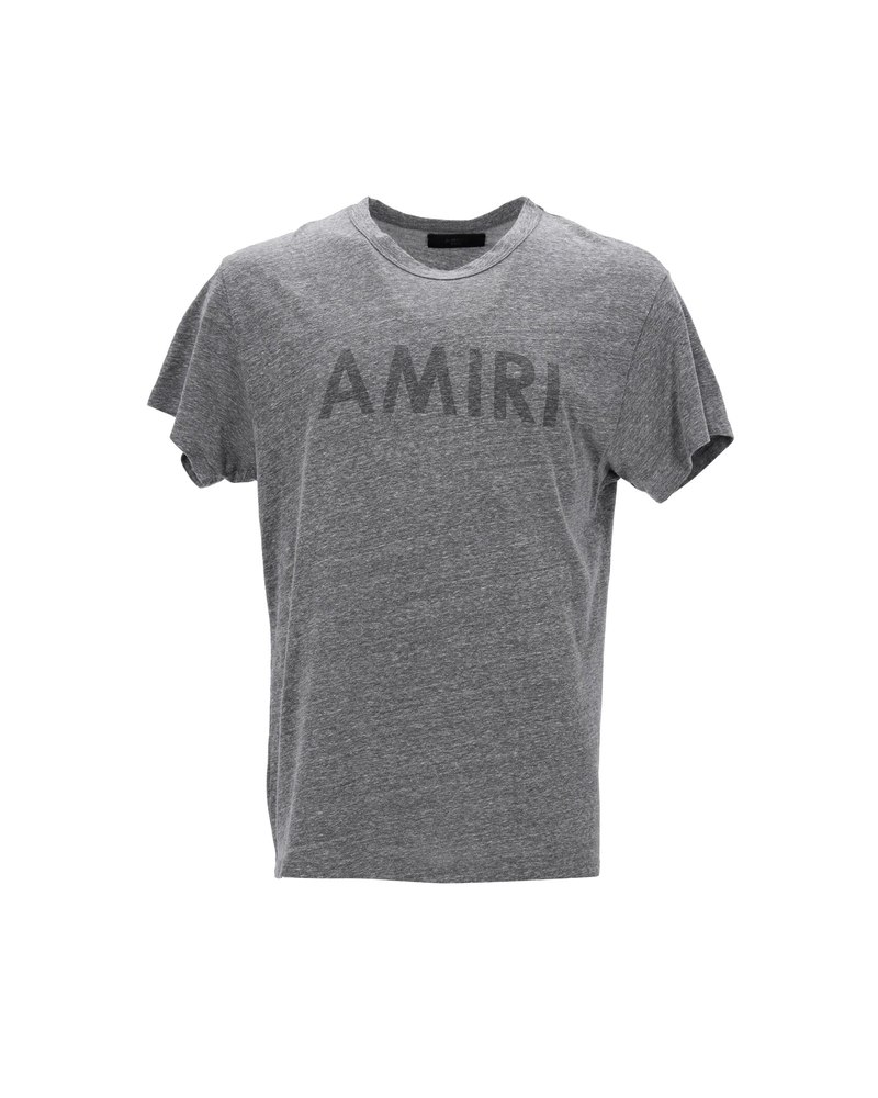 Amiri Logo T-shirt in Grey Cotton 7748698505276