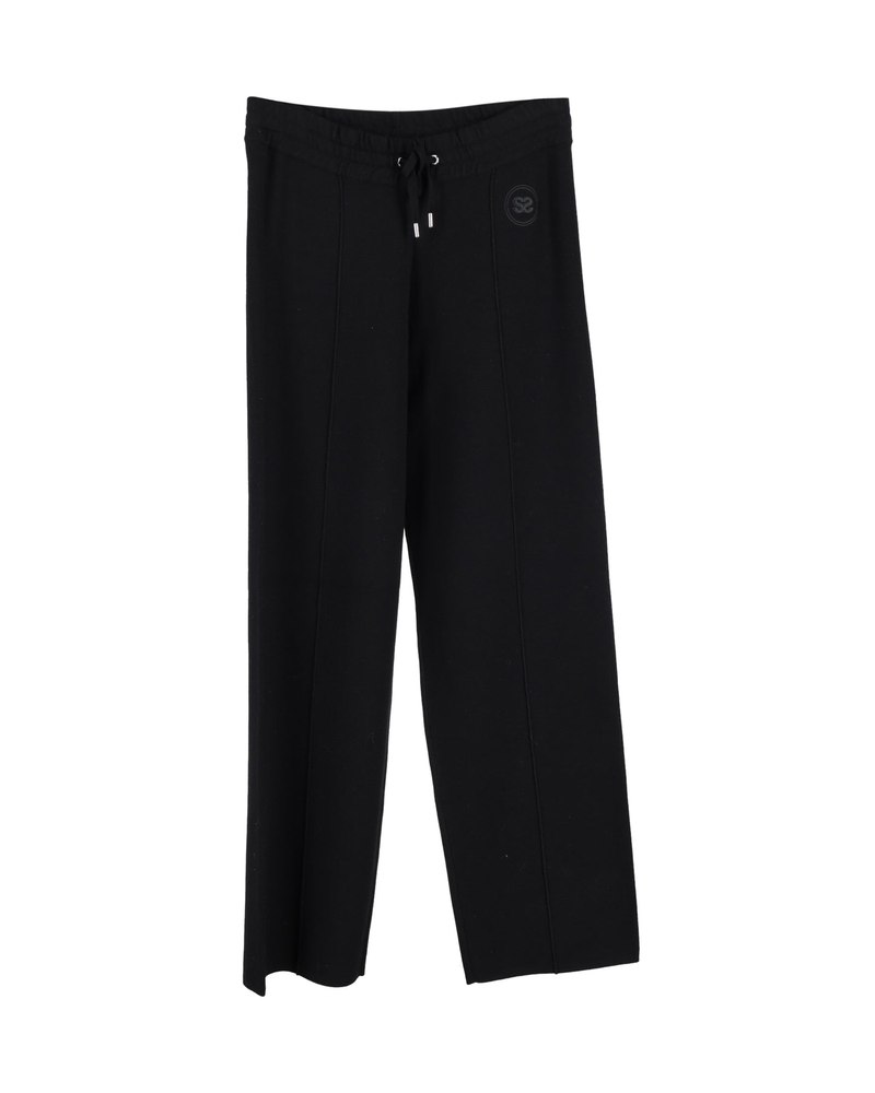 Sandro Glasgow Drawstring Pants In Black Cotton