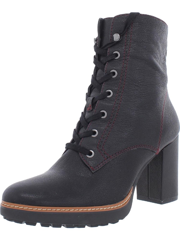 Callie Womens Leather Zipper Mid-Calf Boots