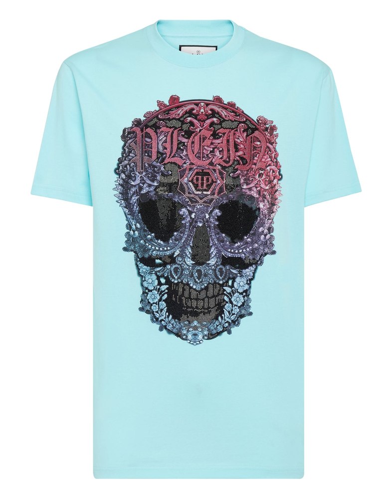 T-shirt Round Neck SS Baroque Skull