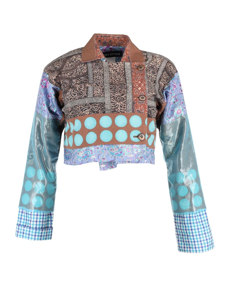 Issey Miyake Boxy Jacket in Multicolor Cotton