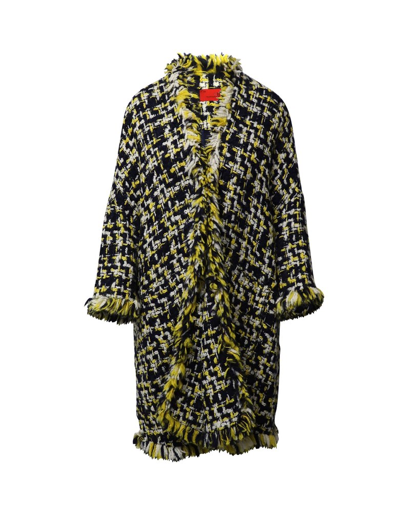 Carolina Herrera Tweed Coat in Multicolor Wool