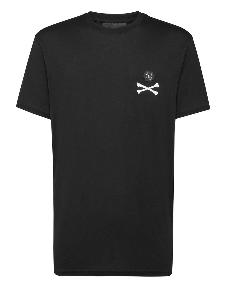 T-shirt Round Neck SS Skeleton with Crystals