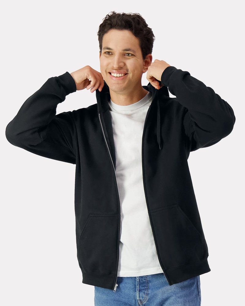 Gildan Men’s Softstyle Midweight Fleece Full-Zip Hooded Sweatshirt SF600