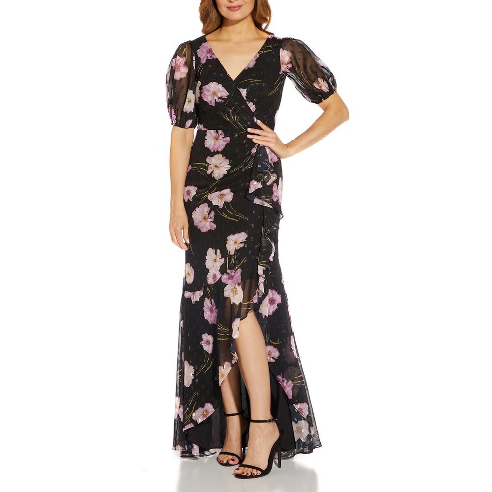 Ruffled Maxi Evening Dress