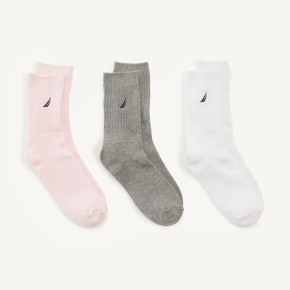 Nautica Womens Crew Socks, 3-Pack