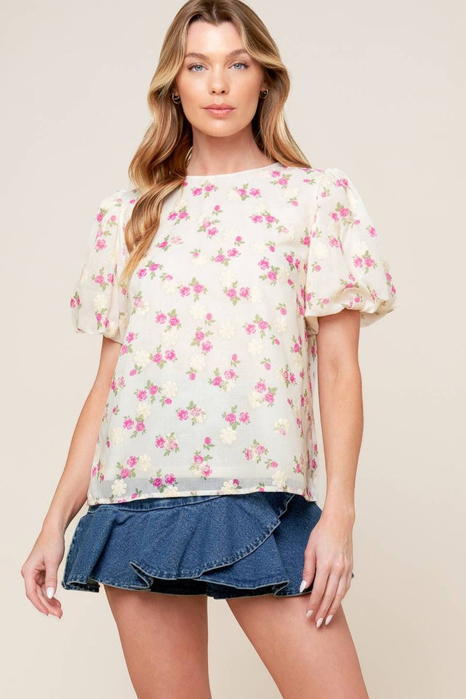 I’LL THINK ABOUT CREAM WOVEN TOP