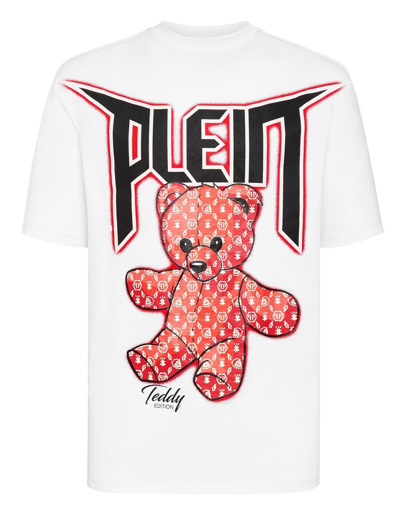 T-shirt Round Neck SS Spray Effect Print Teddy Bear 7648954122300