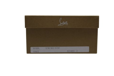Christian Louboutin Sling Back Pumps in Yellow Patent Leather 7748755324988