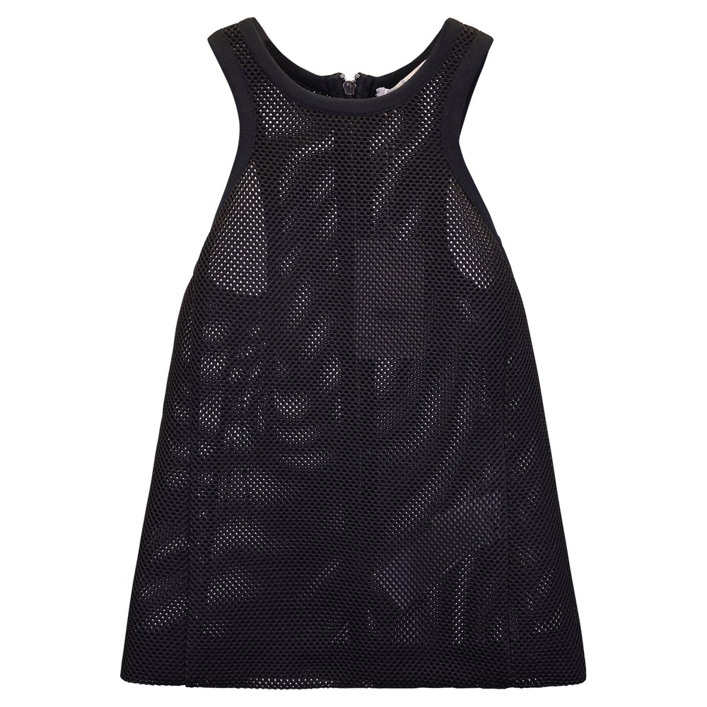Max Mara Technical Mesh Tank Top in Black Polyester 7748757323836