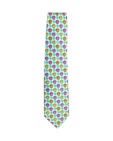 Gianni Versace Printed Tie in Multicolor Silk 7748758437948