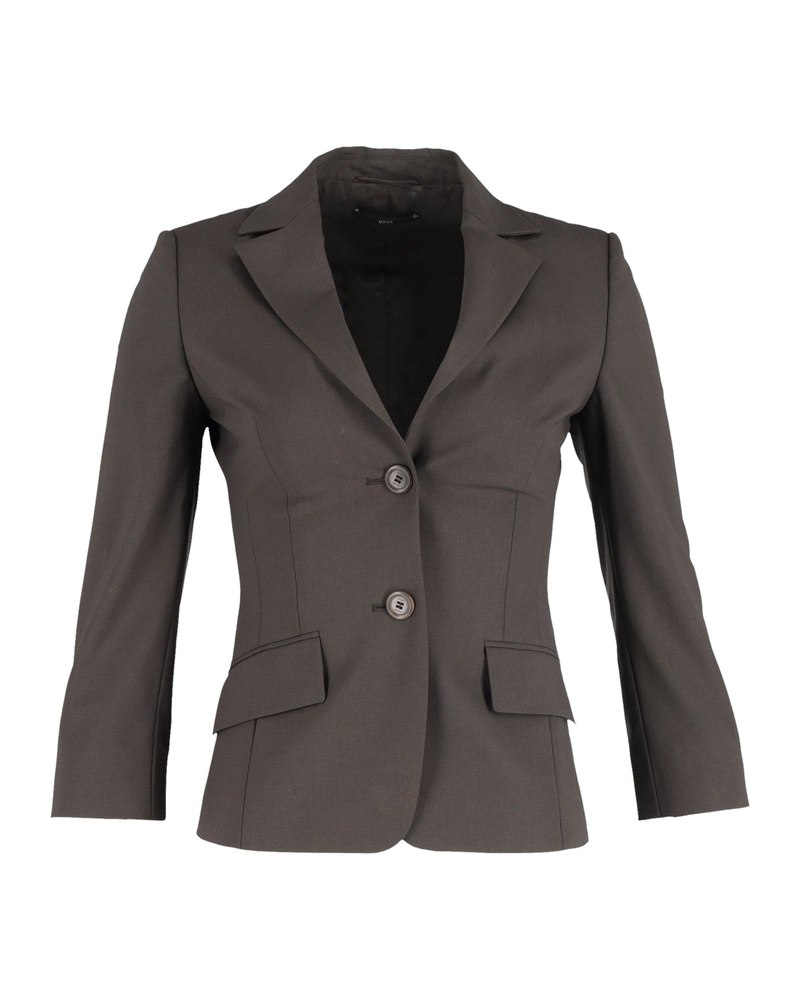 Boss by Hugo Boss Single-Breasted Blazer in Brown Lana Vergine 7748773609532
