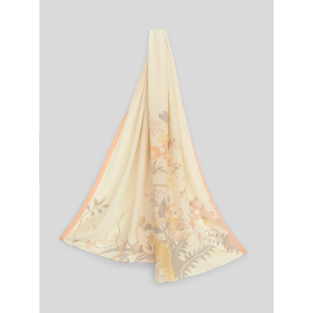 Leafy Floral Silk Scarf