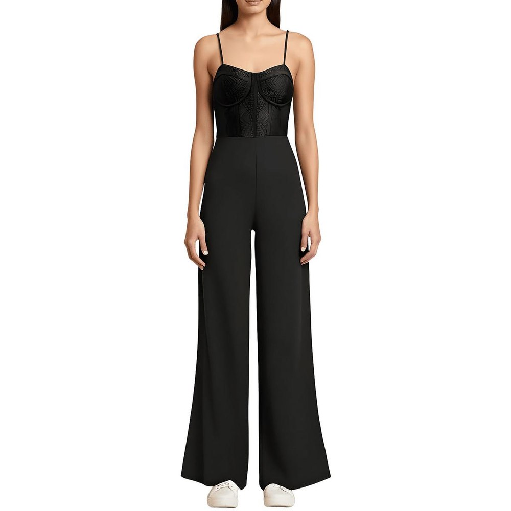 Juniors Corset Seamed Jumpsuit
