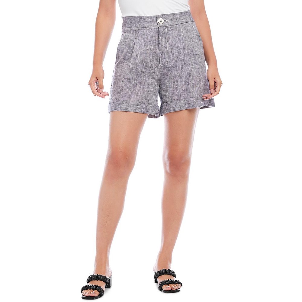 High Waist Pleated Casual Shorts