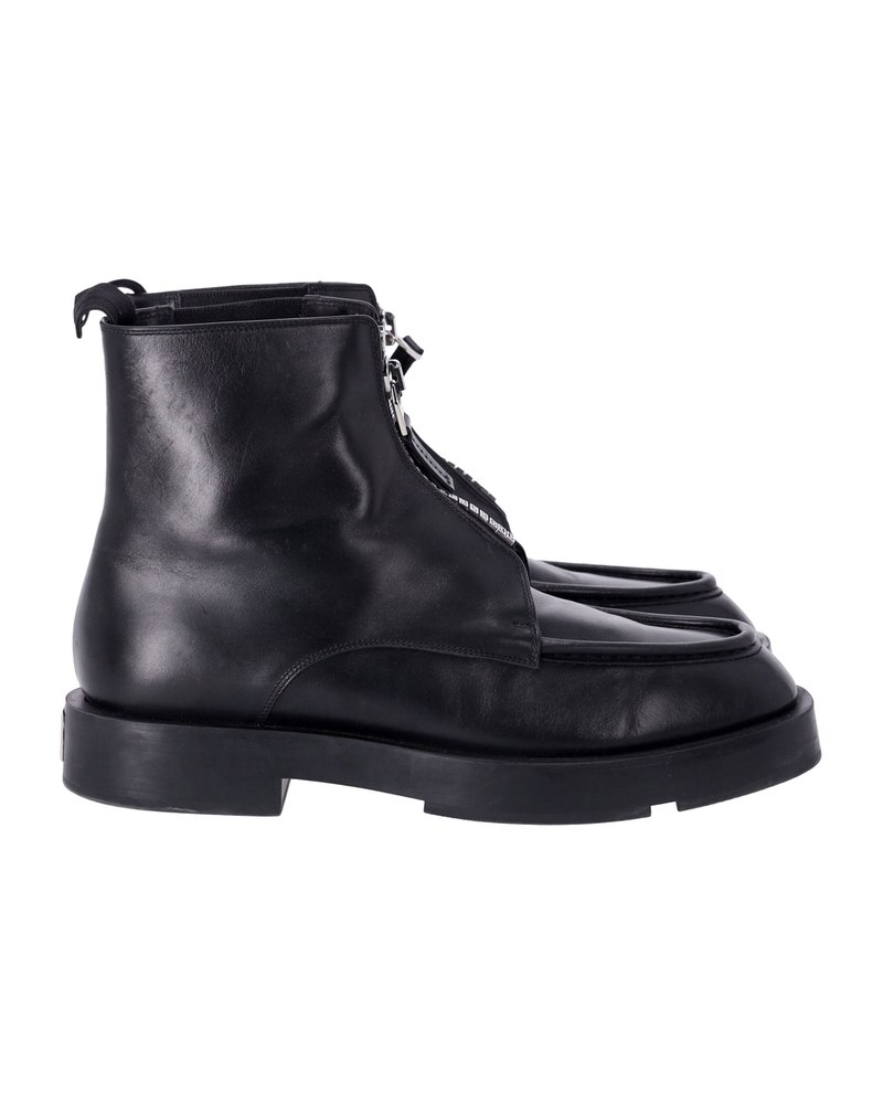 Givenchy Squared Zip Ankle Boots in Black Leather 7748862410812
