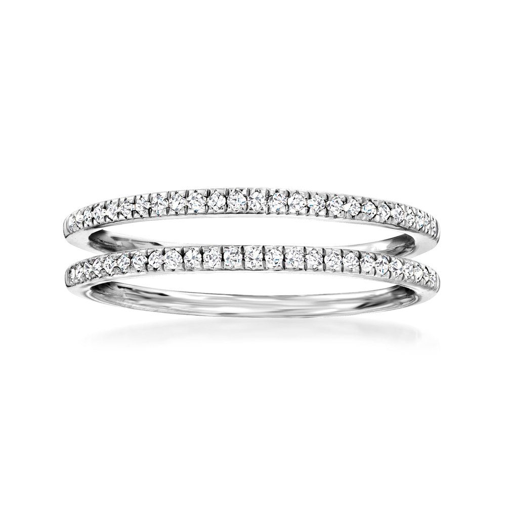 Ross-Simons Diamond Jewelry Set: 2 Stackable Rings in Sterling Silver