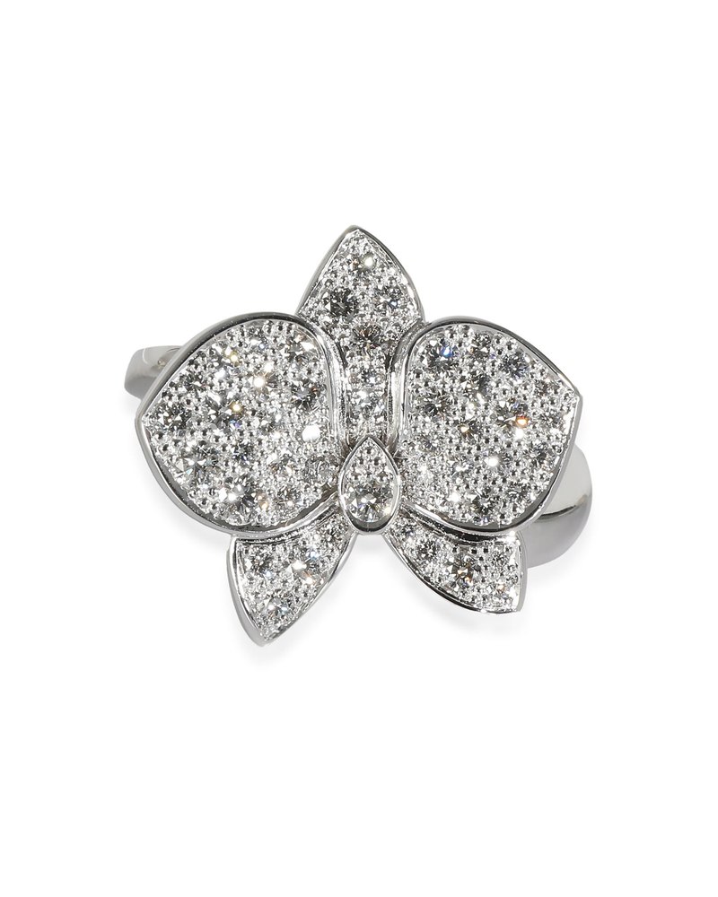 Cartier Caresse d’Orchidees Ring in 18K White Gold 0.54 CTW 7748905893948