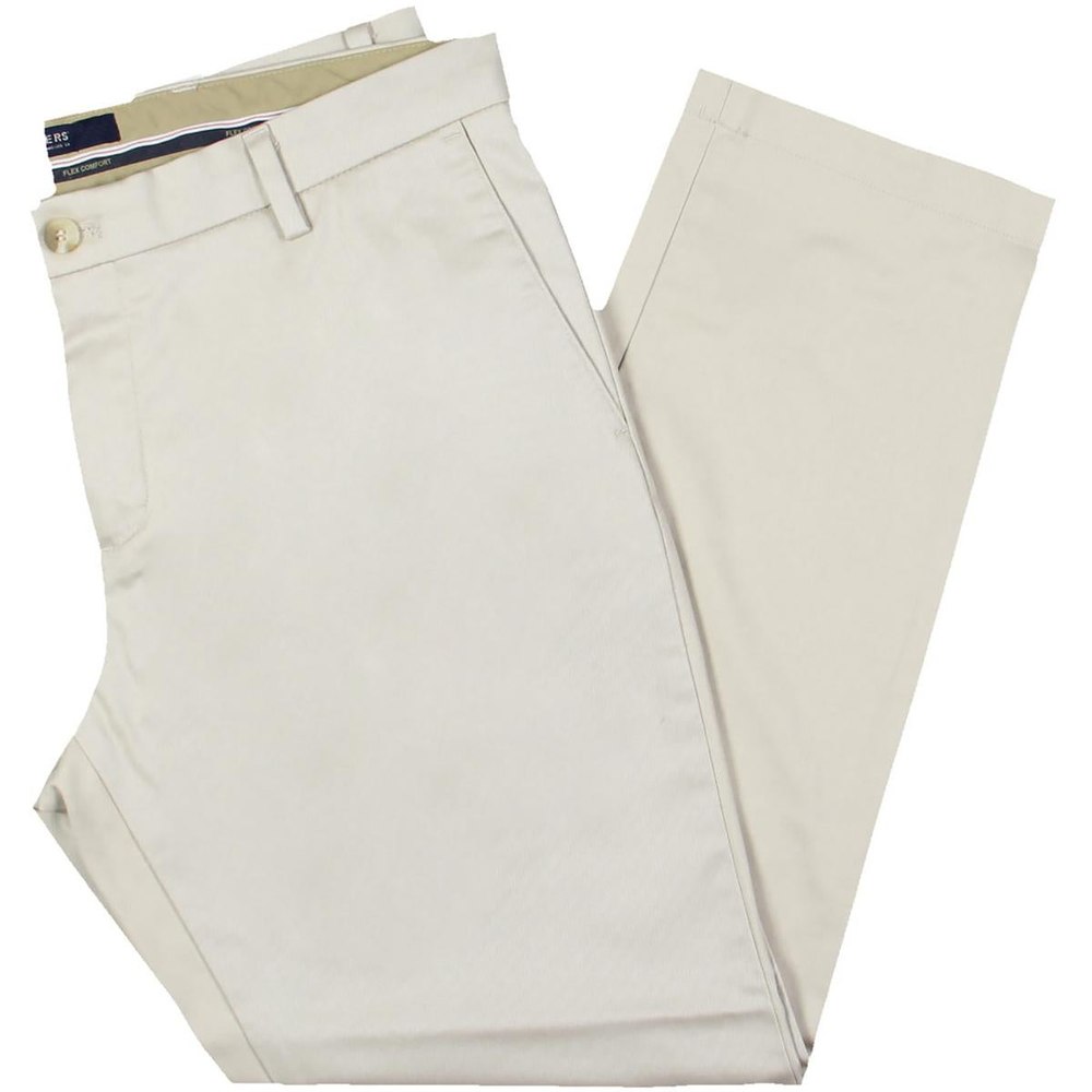 Pleated Cotton Khaki Pants