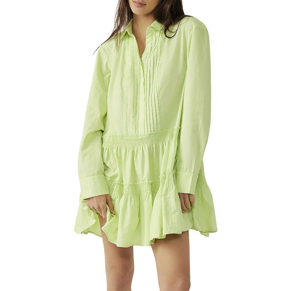 Billie Poplin Pintuck Shirtdress