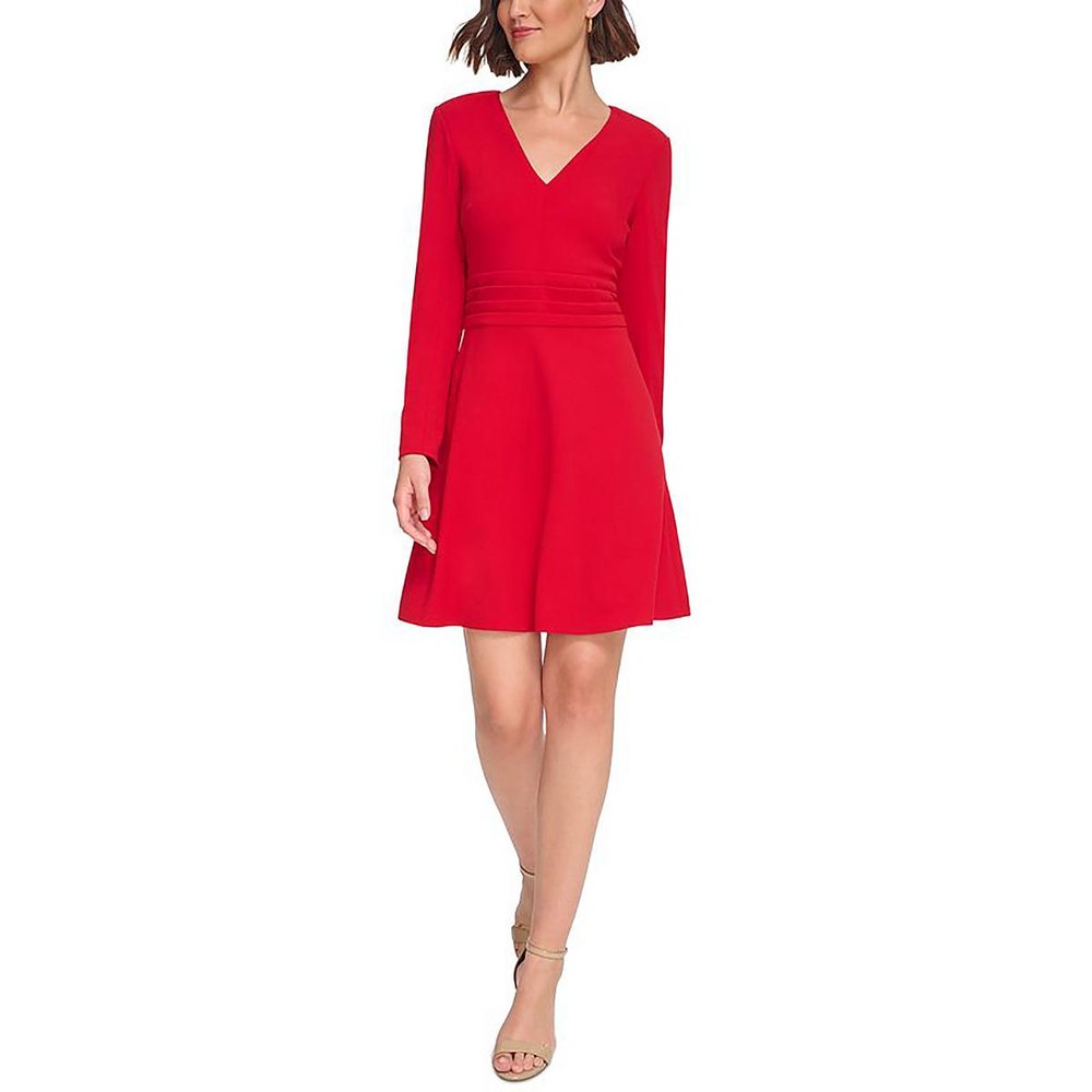 V-Neck Above Knee Mini Dress