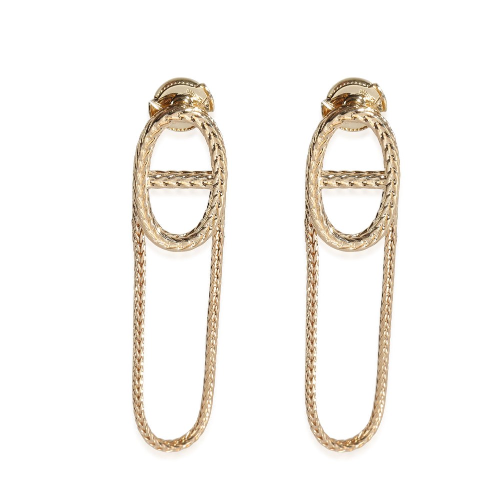 Hermès Chaine d’ancre Danae Earrings in 18K Yellow Gold 7748934533180