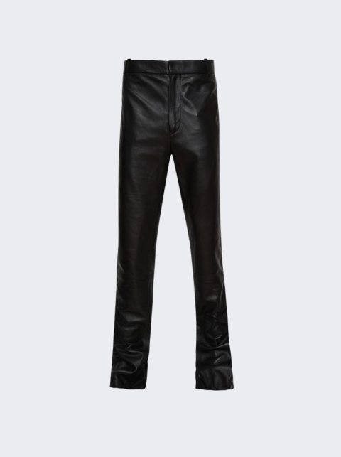 Belted Leather Super Skinny Pants