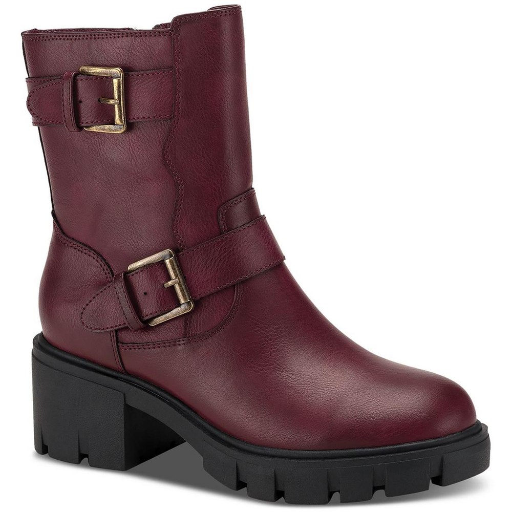 Lionell Faux Leather Motorcycle Boots