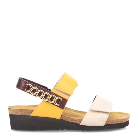 Women Eliana Sandal In Ivory/marigold/brown 7748974379068