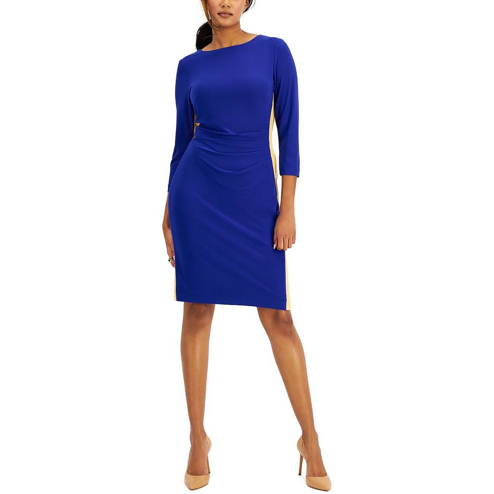 Knit Colorblock Sheath Dress