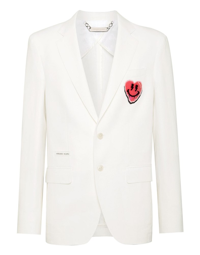 Blazer With Heart Patch