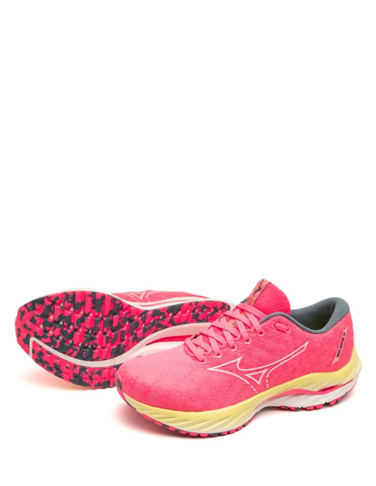 Women’s Wave Inspire Running Shoes In Highvis/pink/snowwhite